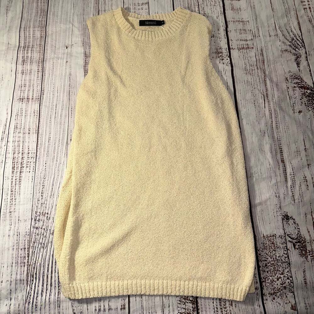 Nenoná Sleeveless Cream Knit Tank Top-S